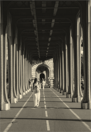 Bajo los arcos de París - Cuadro decorativo de madera