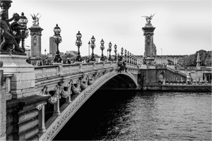 Photographie Fine Art lisse noir et blanc du pont Alexandre III à Paris