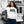 Woman wearing white eco-friendly unisex raglan hoodie with vintage tram print, city street